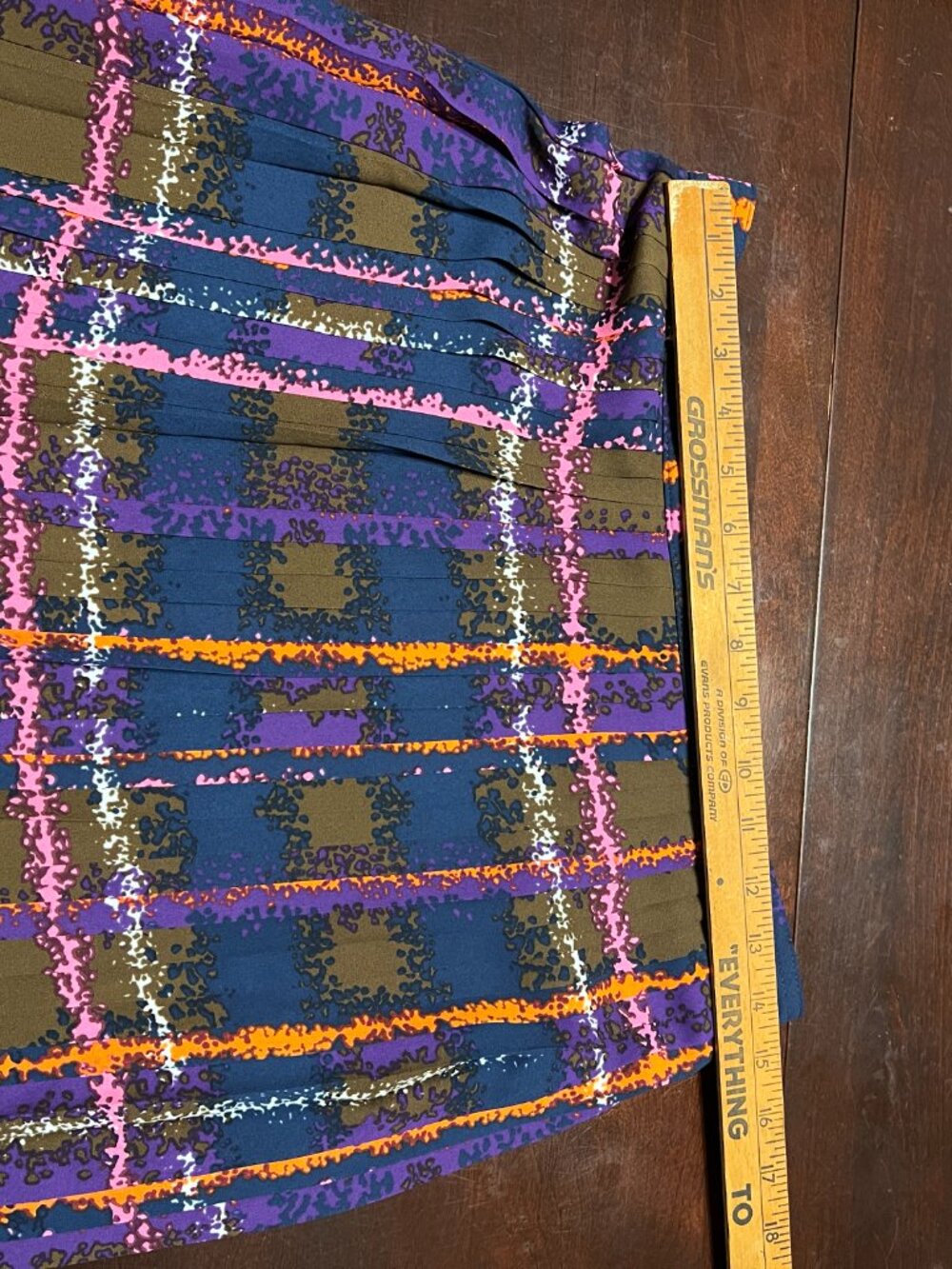 J CREW MULTI COLORED PLEATED SKIRT WITHMATCHING  BLOUSE SIZE M - Picture 8 of 15